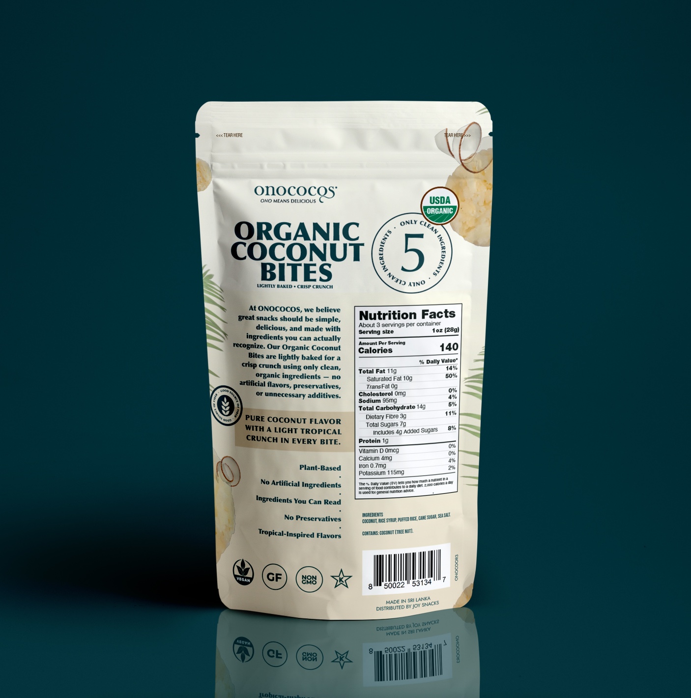 OnoCocos — Pure Coconut Bliss — back