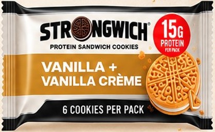 Strongwich — Vanilla + Vanilla Crème — 6 cookies per pack