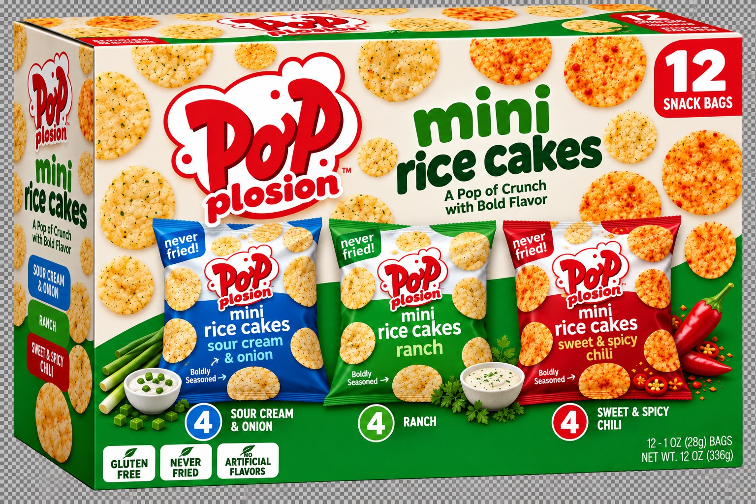 Pop Plosion — Savory variety box — 12 snack bags